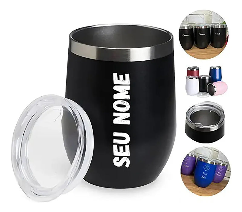 Copos Térmico Cuia 360ml Personalizado C/ Nome Logo